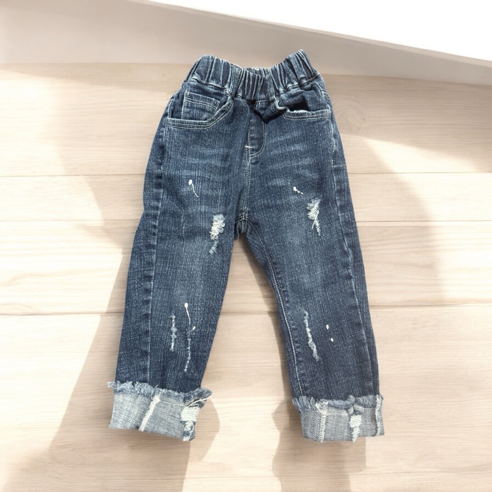 Kidscool Space (2-3 Years) Stylish Blue Distressed Skinny Jeans
